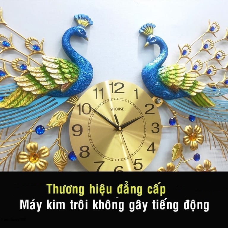 [XẢ_LỖ] Xin Đánh Giá Đồng Hồ Treo Tường Con Chim Công Khổng Tước Kim Trôi - Đồng Hồ Nghệ Thuật Cao Cấp hiện đại DH01