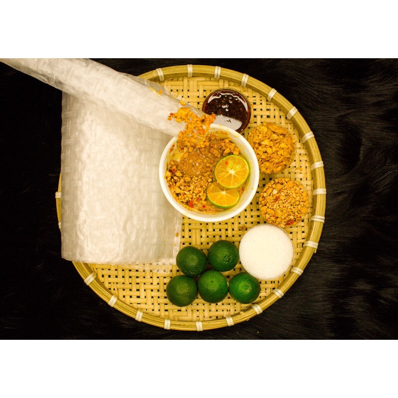 Bánh tráng siêu mỏng chấm sốt ngũ vị [ muối tây ninh, tắc, tỏi, sa tế ]. Bánh tráng VÂN NGUYỄN | BigBuy360 - bigbuy360.vn