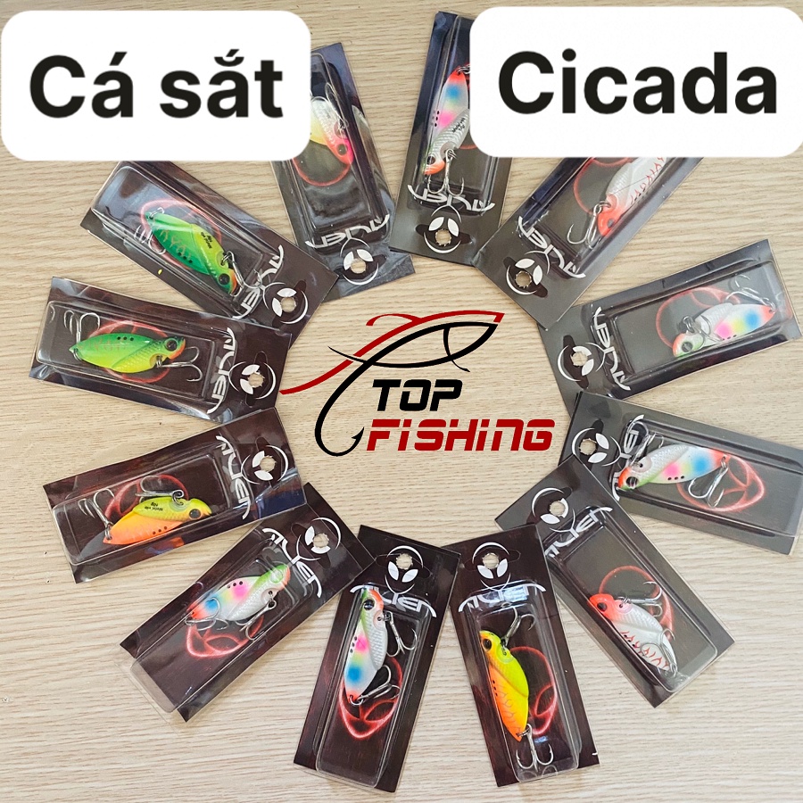 Cá Sắt Cicada Metal Vib 10gam  - Lưỡi BKK độ cứng 3X - Mồi Giả Câu Cá Lóc - Chuyên Cào Đáy - TopFishing