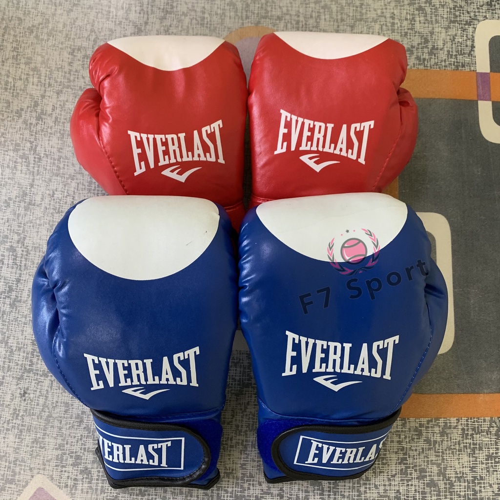 Găng tay boxing người lớn everlast , Bao tay đấm bốc giả da cao cấp thiết kế tối ưu về kích cỡ (sezi đại) F7 Sport