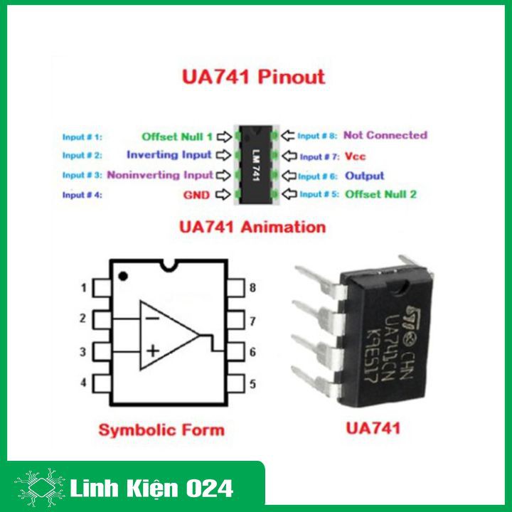 Ic Khuếch Đại Thuật Toán Op Amp uA741