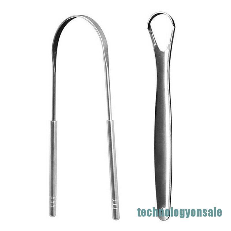 Bộ 2 Dụng Cụ Cạo Lưỡi Bằng Thép Không Gỉ Chất Lượng Cao