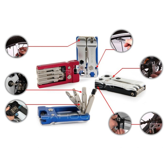 bộ tool sửa xe đạp 19 in 1 đa năng gấp gọn Sahoo Taiwan cao cấp