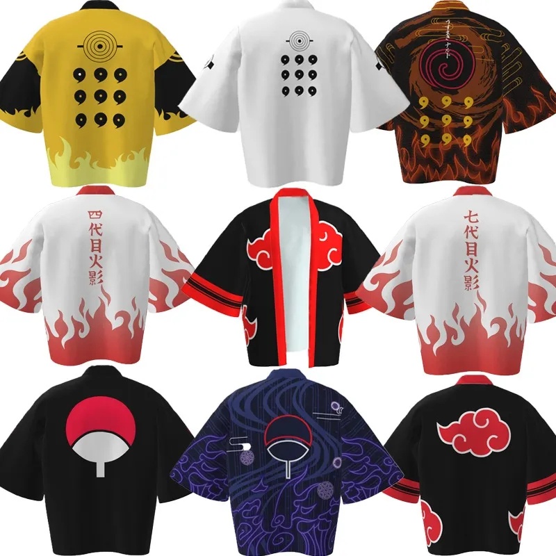 Áo khoác kimono hóa trang nhân vật Uzumaki Uchiha Sasuke Akatsuki trong phim hoạt hình Naruto
