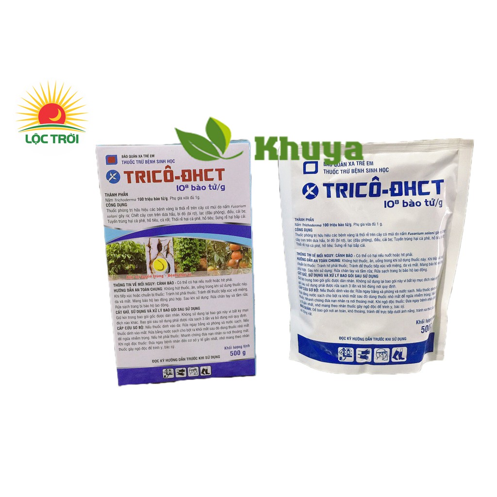 Trừ bệnh vi sinh nấm Trichoderma Trico ĐHCT 500gr chính hãng Lộc Trời