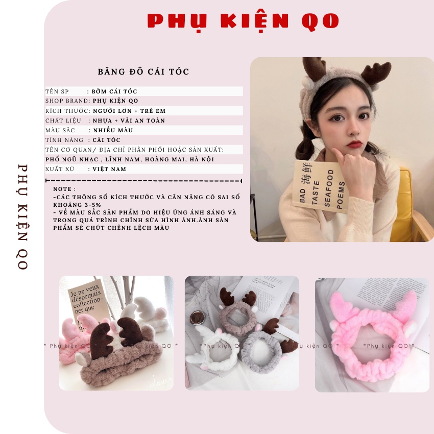 Băng đô rửa mặt sừng hưu BD10