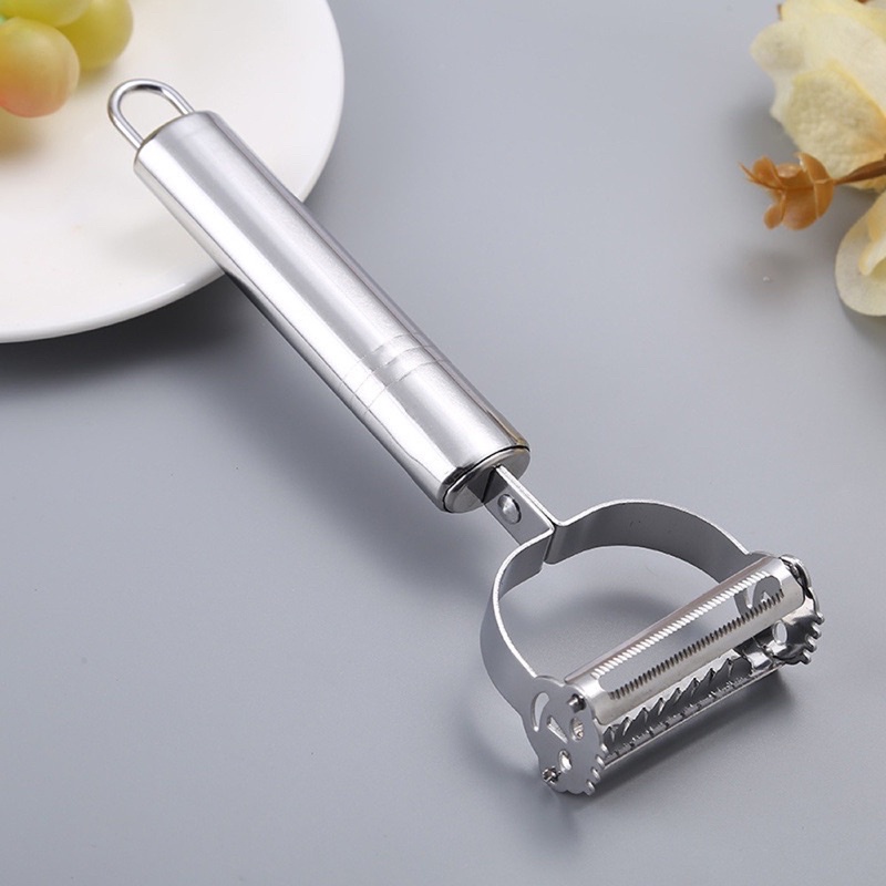 Nạo Rau Củ Inox Cao Cấp Đa Năng,Củ Quả,Bào Sợi,2in1