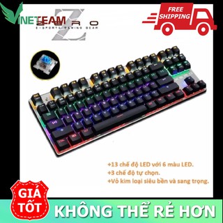 Bàn phím cơ Metoo zero TKL 87keys có led bản quốc tế.-dc2289
