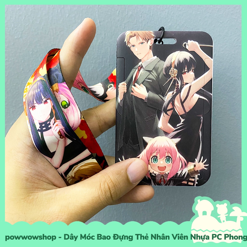 [Sẵn VN - Hỏa Tốc] Dây Móc Bao Đựng Thẻ Nhân Viên Nhựa PC Phong Cách Anime Manga Sp X Family