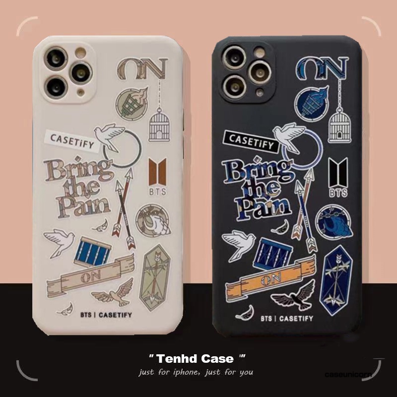 Ốp lưng silicone mềm họa tiết BTS cho Samsung Galaxy A03s A22 A52 A72 A32 A12 A51 A71 A21s A02 A02s A50 A50s A30s