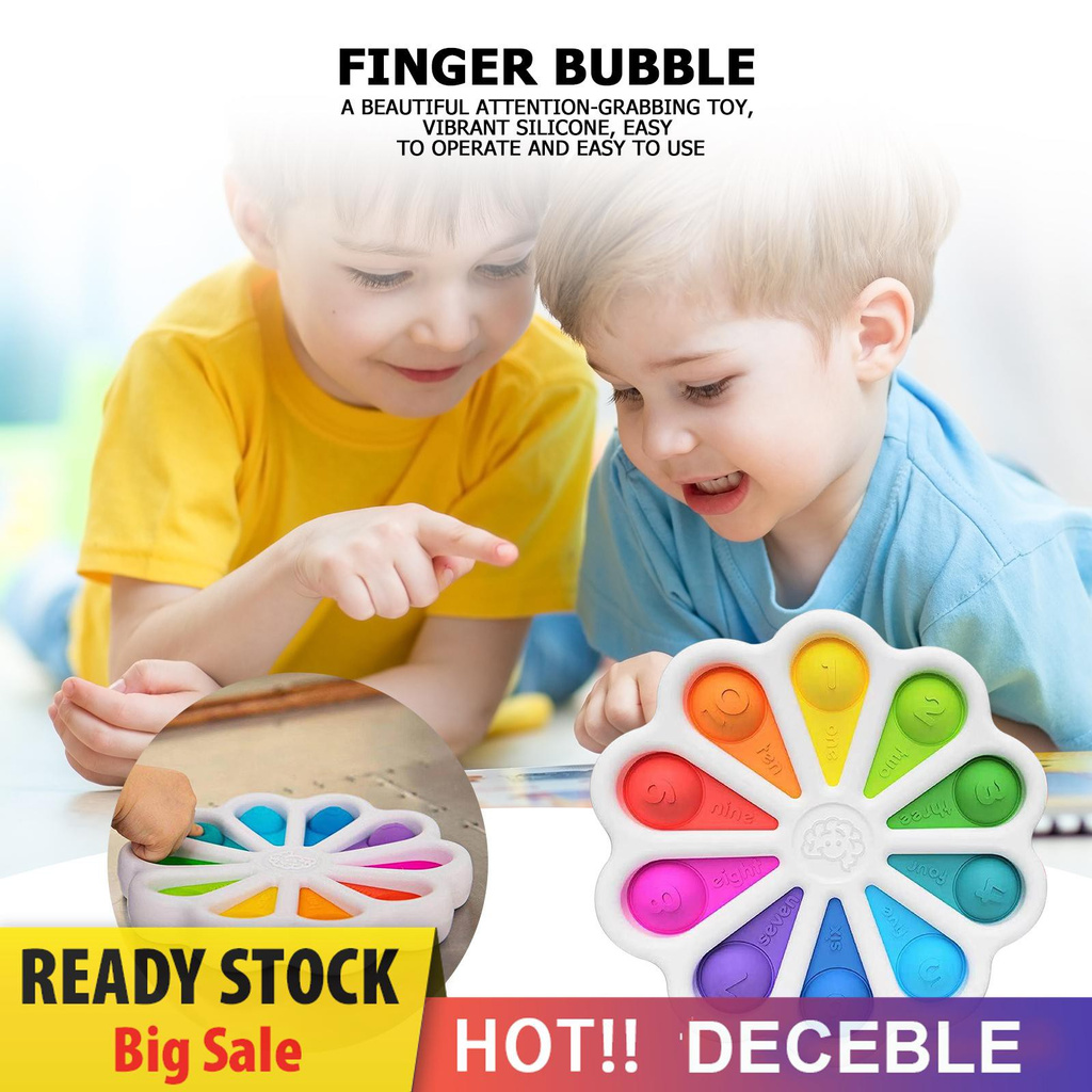 Pop It Fidget Đồ chơi Simple Dimple Fidget Đồ chơi Silicone Sensory Popper Early Education Keychain