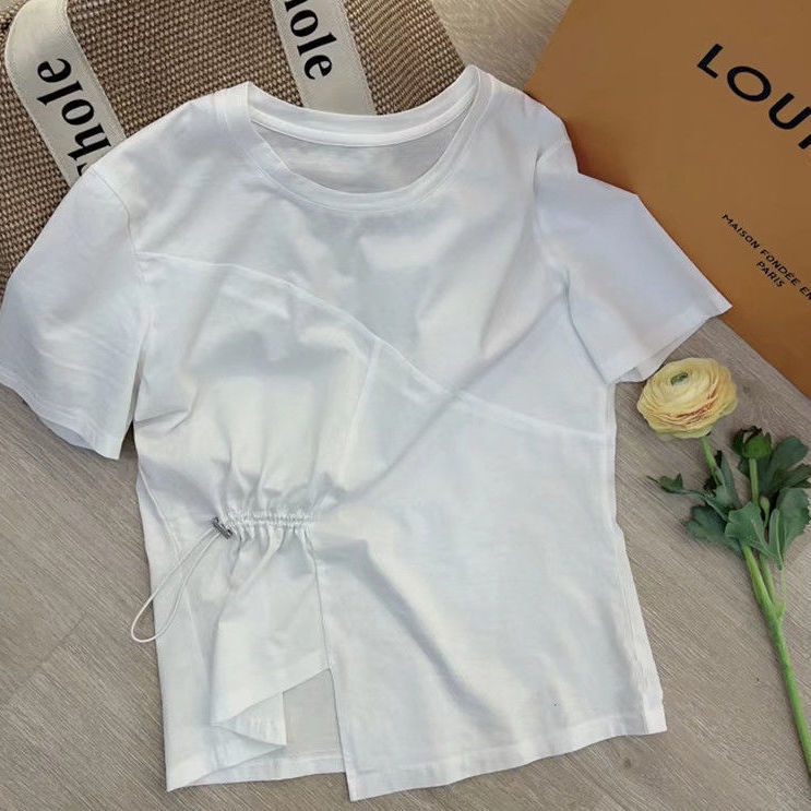 Áo Thun Tay Ngắn Cổ Tròn Thiết Kế Độc Đáo Thời Trang Cho Nữ