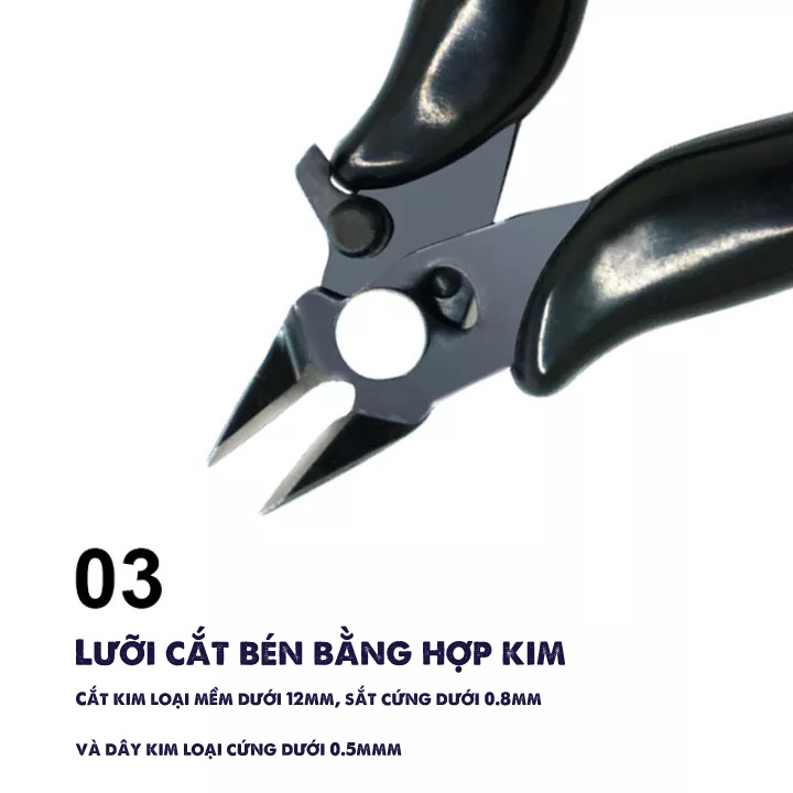Kìm cắt dây điện mini 3.5 inch chuyên dụng
