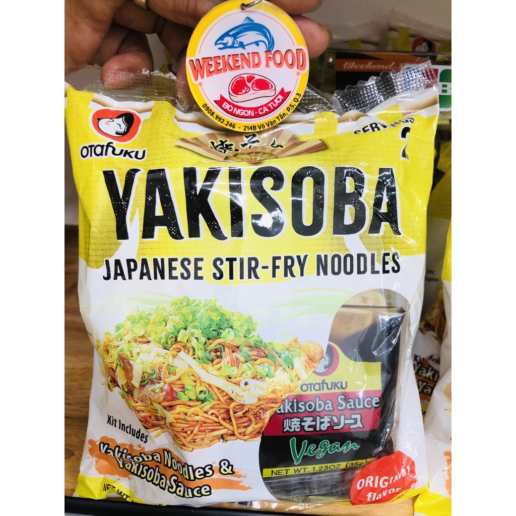 [HÀNG NHẬT] Mì xào YAKISOBA kèm gói nước sốt - Bịch 2 phần ăn [CHUẨN VỊ TRUYỀN THỐNG NHẬT]