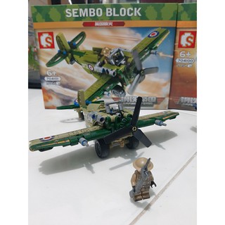 Bộ lắp ráp   logo moc máy bay sembo block moc army