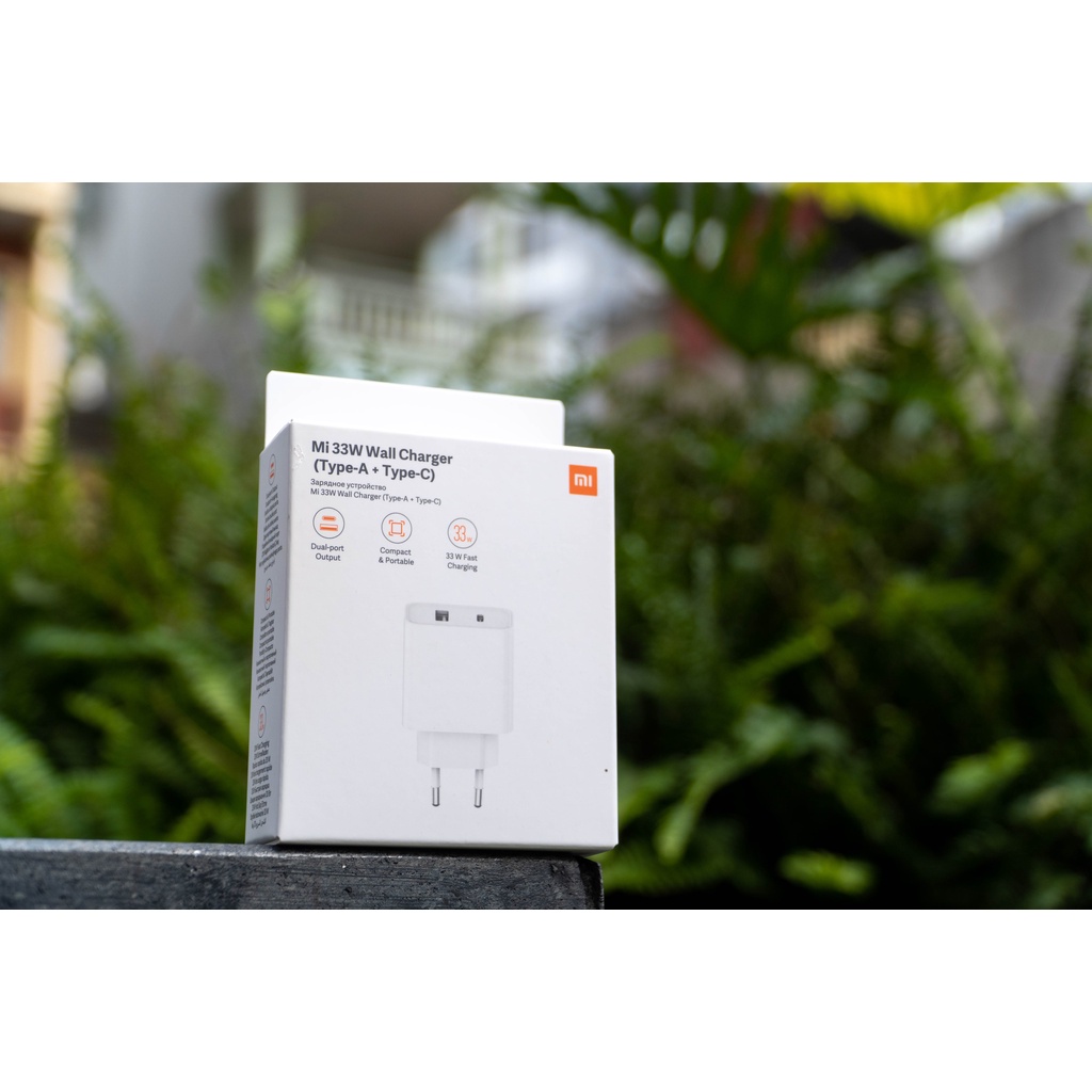 Củ sạc nhanh Mi 33W Wall Charger (Type-A + Type-C) AD332EU Quốc Tế