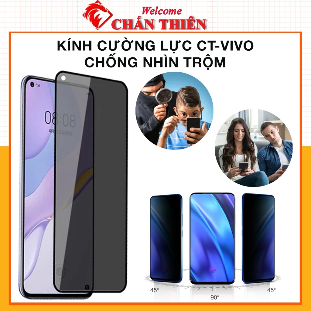 Cường lực chống nhìn trộm vivo y16 v23 v21 u10 y33s y21 y12s y20 y51 y53s y16 y1 y72 y11 v15 y50 y91 tổng hợp Kính-