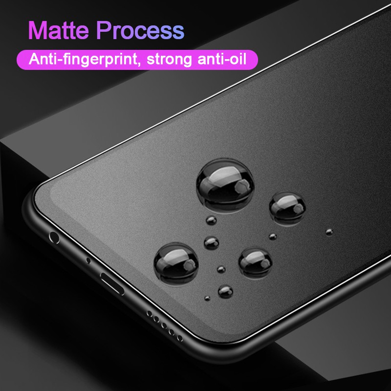 Kính Cường Lực Nhám Full Màn Chống Vân Tay Xiaomi Mi 11 Lite Redmi Note 7 8 9 10 Pro 10S 9S 9T 10T 9A 9C Poco F2 F3 M3 X3 NFC