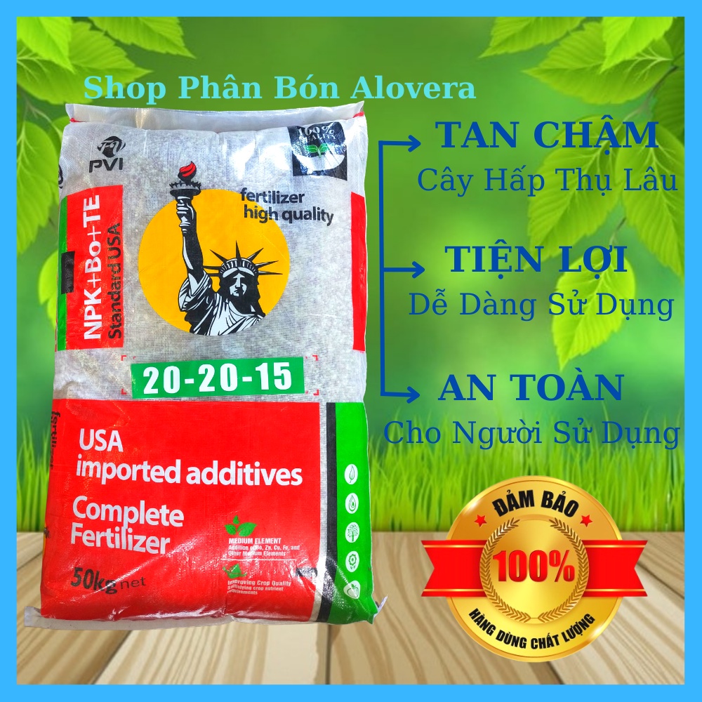 Phân NPK 20-20-15+TE+BO USA Chuyên Hoa Cây Cảnh (1Kg)
