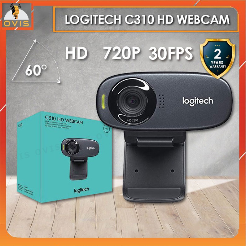 Logitech C310 - Webcam Máy Tính Gọi Video Trực Tuyến HD720, Nhận Diện Khuôn Mặt, Lọc Tiếng Ồn