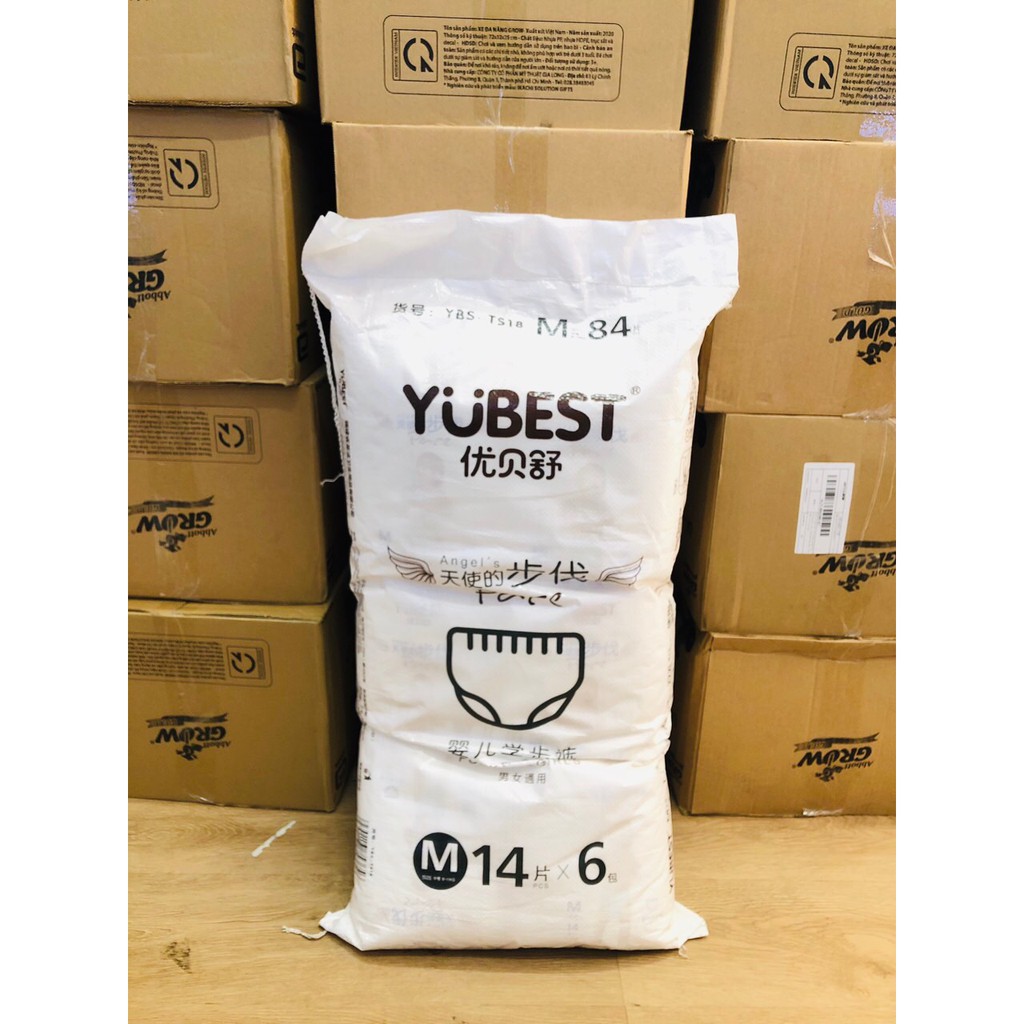 Bỉm Yubest angel dán/quần nội địa Trung S90/M84/L78/XL72