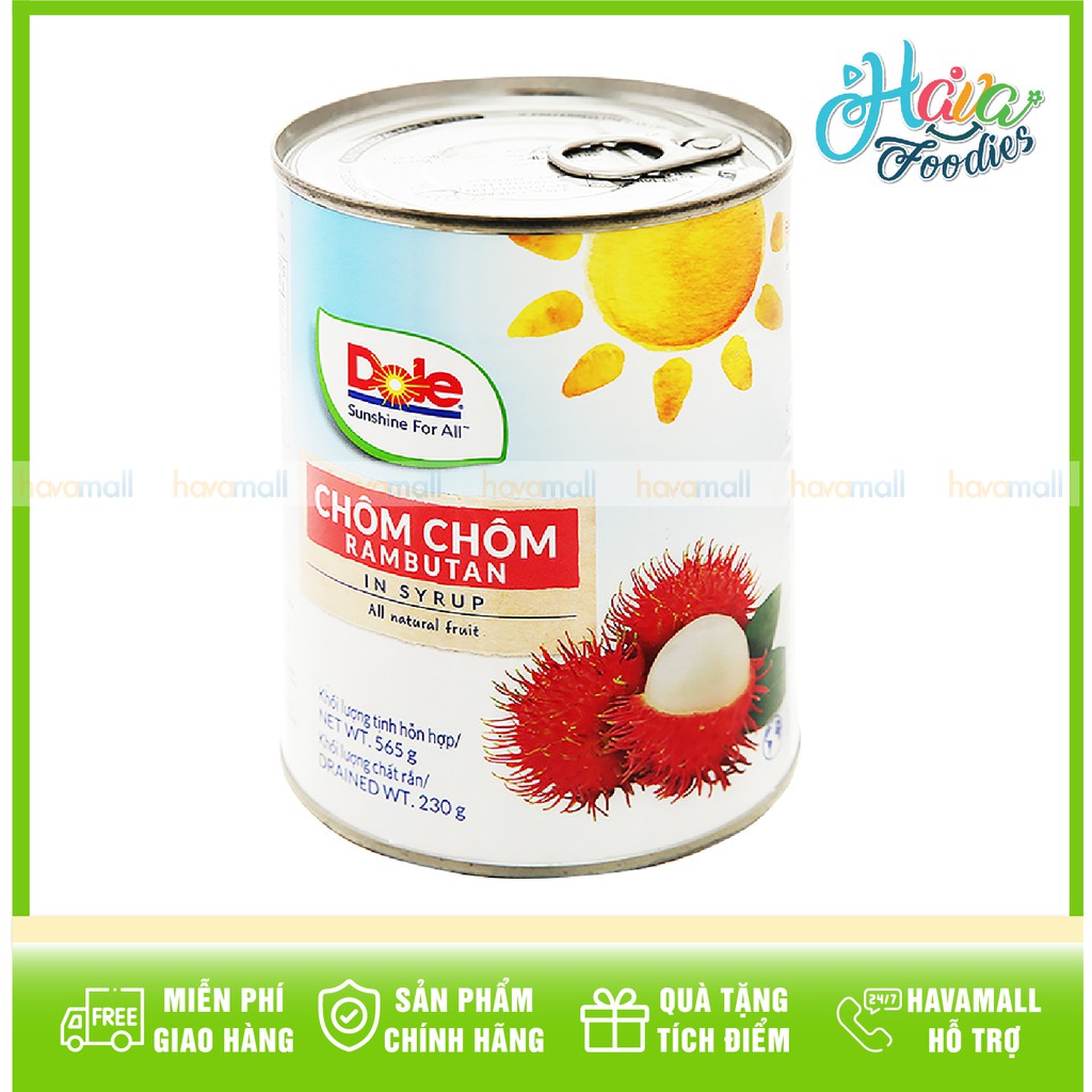 [HÀNG CHÍNH HÃNG] Chôm Chôm Đóng Lon Dole 565gr