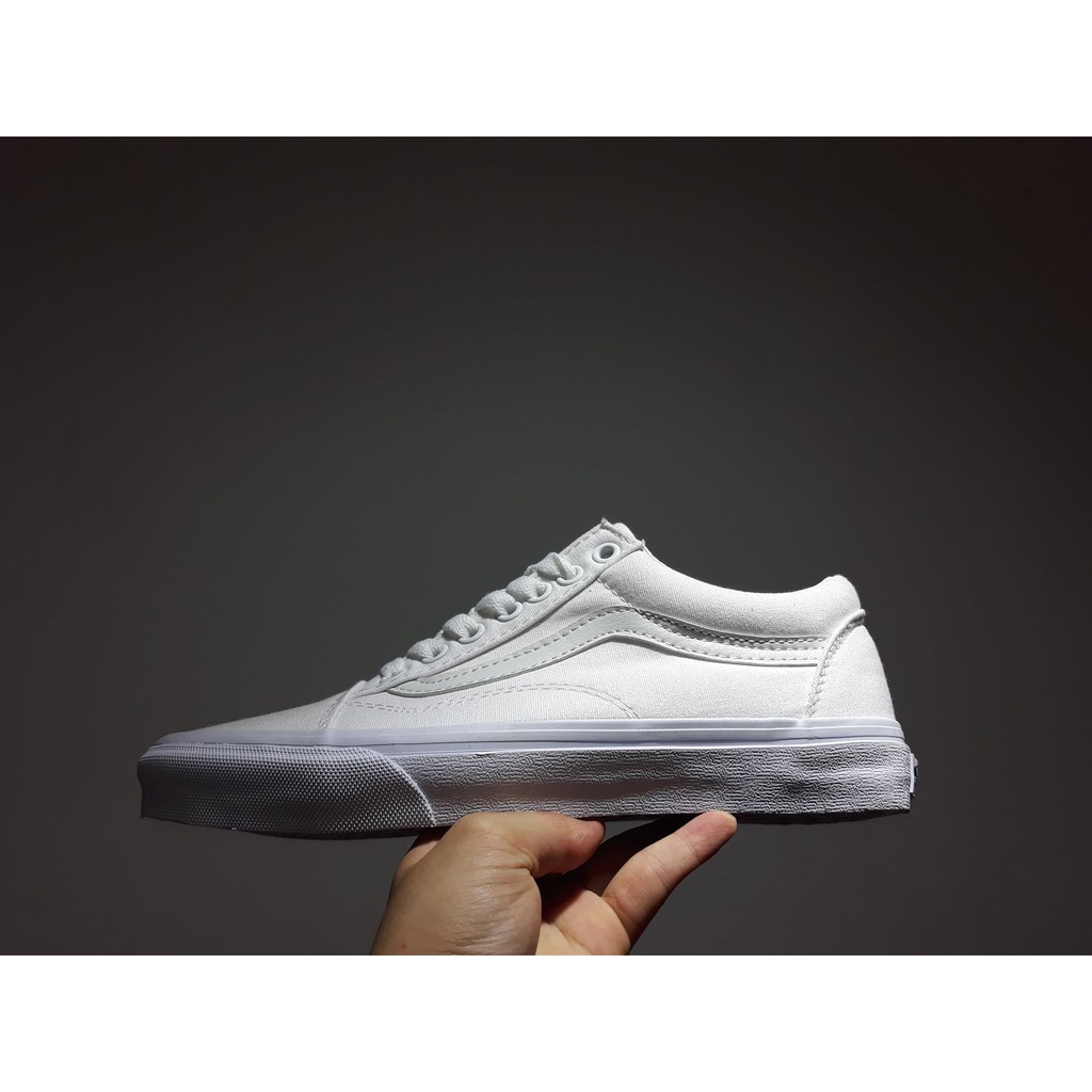 vans canvas old skool classic true white