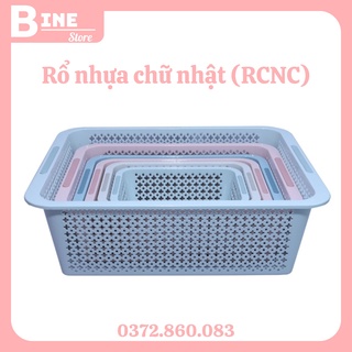Rổ nhựa chữ nhật đựng đồ đa năng