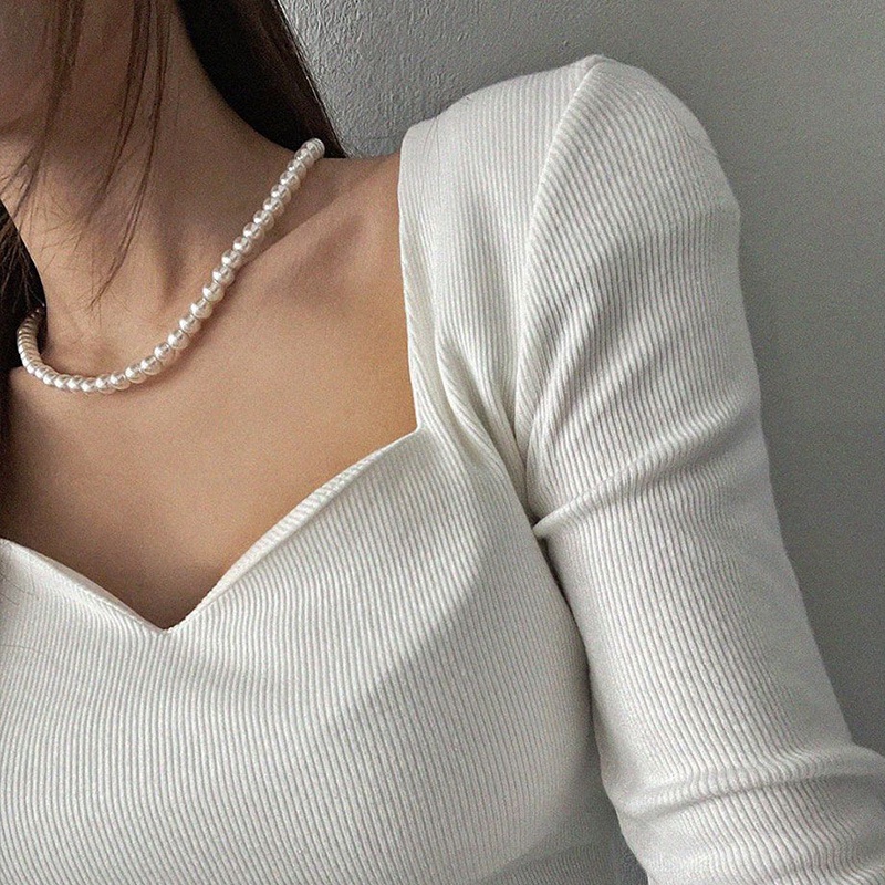 Vòng cổ Ngọc Trai Phong Cách Hàn Quốc Sang Trọng