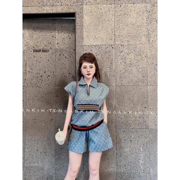 Set bộ cổ đức phối khoá xanh chữ đi chơi