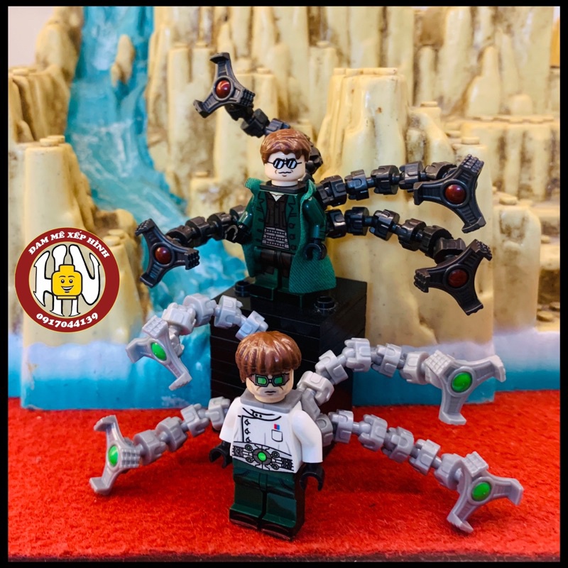 Đồ chơi xếp hình - Lắp ráp nhân vật Dr Octopus - Tiến sĩ bạch tuột - Spider Man - XH1833 + XH1633 - Hàng cao cấp !