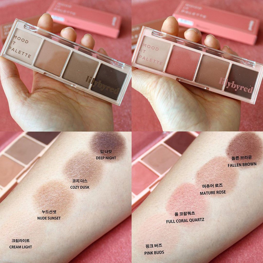 BẢNG PHẤN MẮT 4 Ô MÀU SIÊU XINH LILYBYRED MOOD IT PALETTE 5.8G CHÍNH HÃNG - 9978