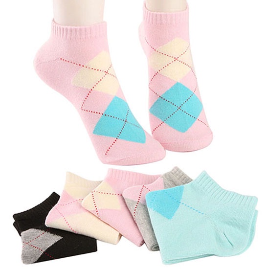1 Đôi Vớ Cotton Thể Thao Cổ Thấp Dễ Thương