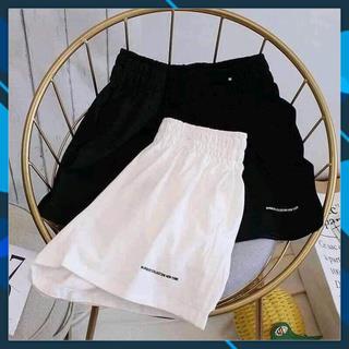 Quần đùi phong cách Ulzzang thêu chữ form rộng lưng thun mát mẻ dễ phối đồ ngày hè | BigBuy360 - bigbuy360.vn
