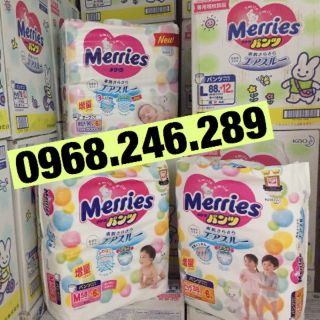 Bỉm dán/quần MERRIES chuẩn nội địa Nhật NB96/S88/M68/M64/L50/XL44/XXL28