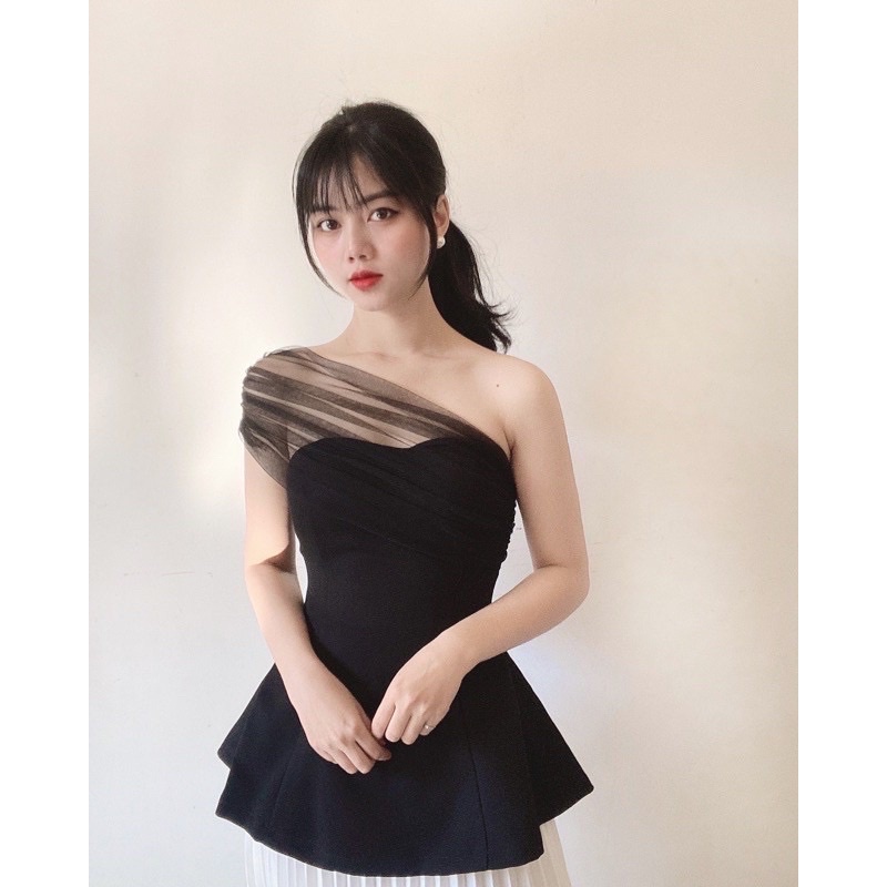 🖤🖤🖤 Áo đi tiệc dáng pelum phối lưới