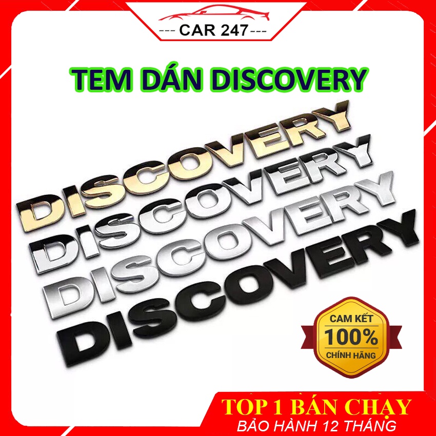 Tem Dán DECAL Discovery  Dán Xe Trang Trí Ô tô, Phong Cách Kèm Dụng Cụ Dán Tiện Lợi