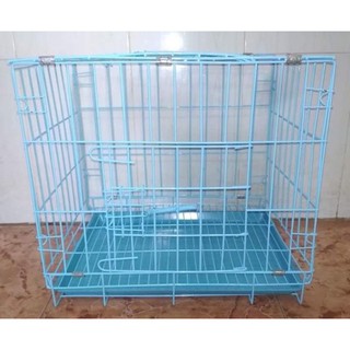 Chuồng gấp cho chó mèo - Tặng kèm khay (size 35*2*34cm nan mỏng 1 cửa)