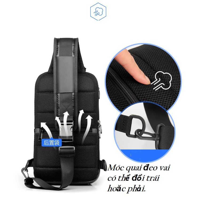 Túi đeo chéo thời trang nam.Weixier.