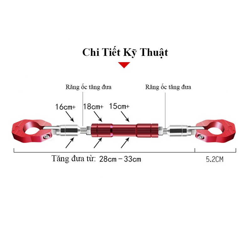 Xà ngang xiết Ghi Đông Trần Xe Máy (đen)