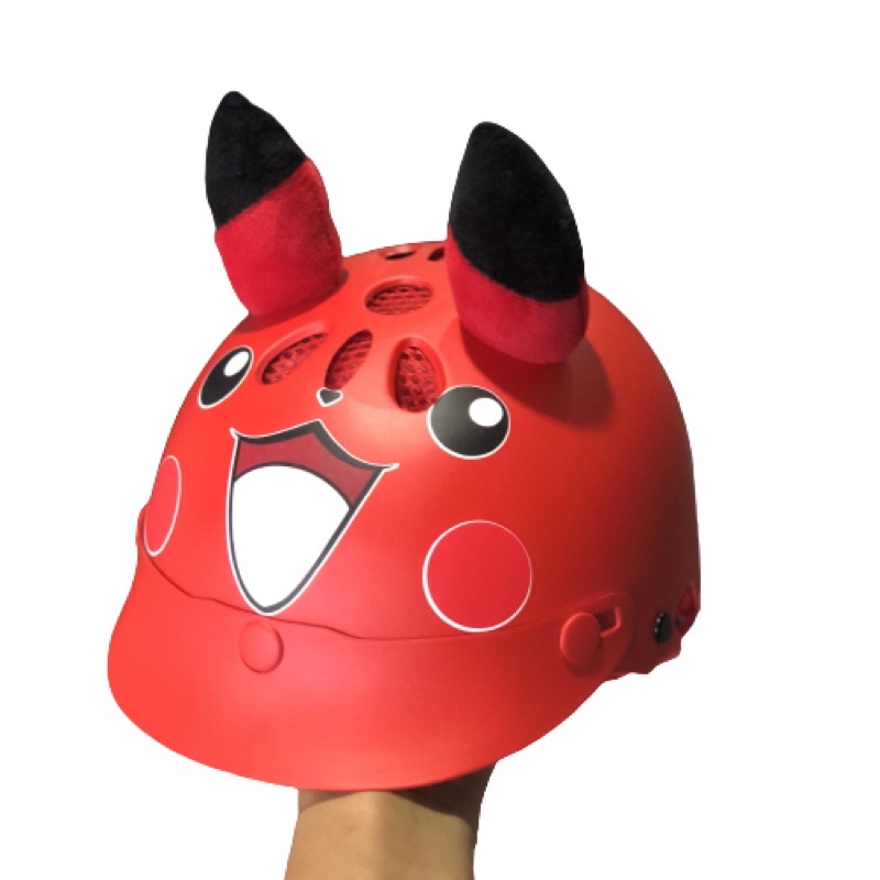 Mũ nón bảo hiểm trẻ em cho bé có kính nửa đầu, 1/2, 3/4 pikachu cá mập gấu siêu nhân dễ thương ngộ nghĩnh 3 4 5 6 tuổi