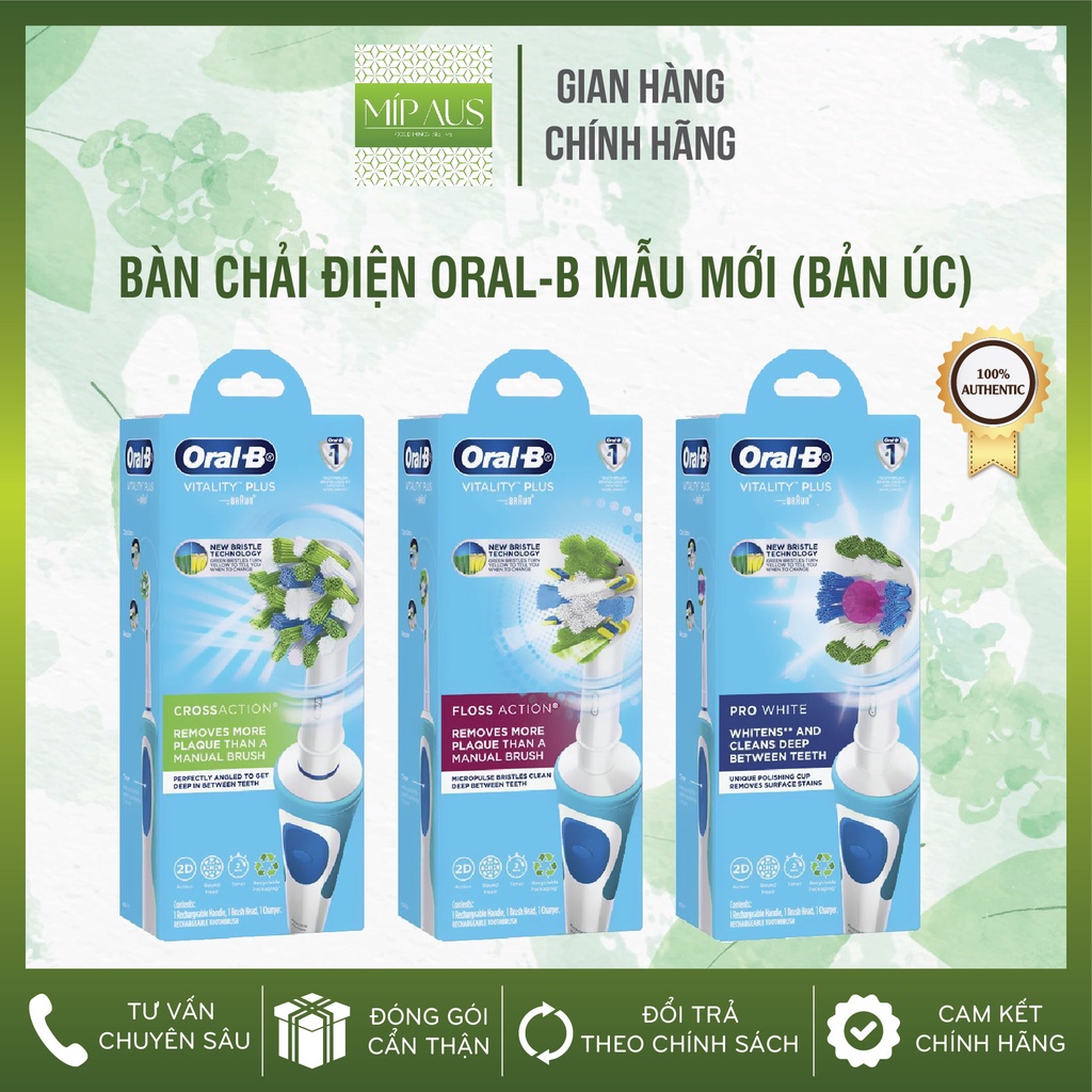 Bàn Chải Điện Oral B Vitality Plus Chính Hãng Úc [Mẫu Mới]