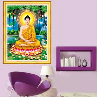 Tranh Đính Đá Phật Thích Ca Mâu Ni 50*65Cm Tranh Đính Đá LV047