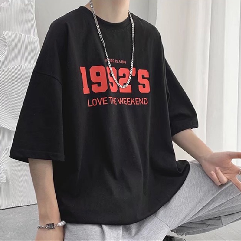 Áo Thun Nam Tay Ngắn In Chữ Thời Trang Trẻ Trung Size S-8XL