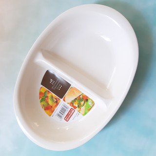 Khay ăn chia 2 ngăn cho bé ăn dặm - Nhật Bản
