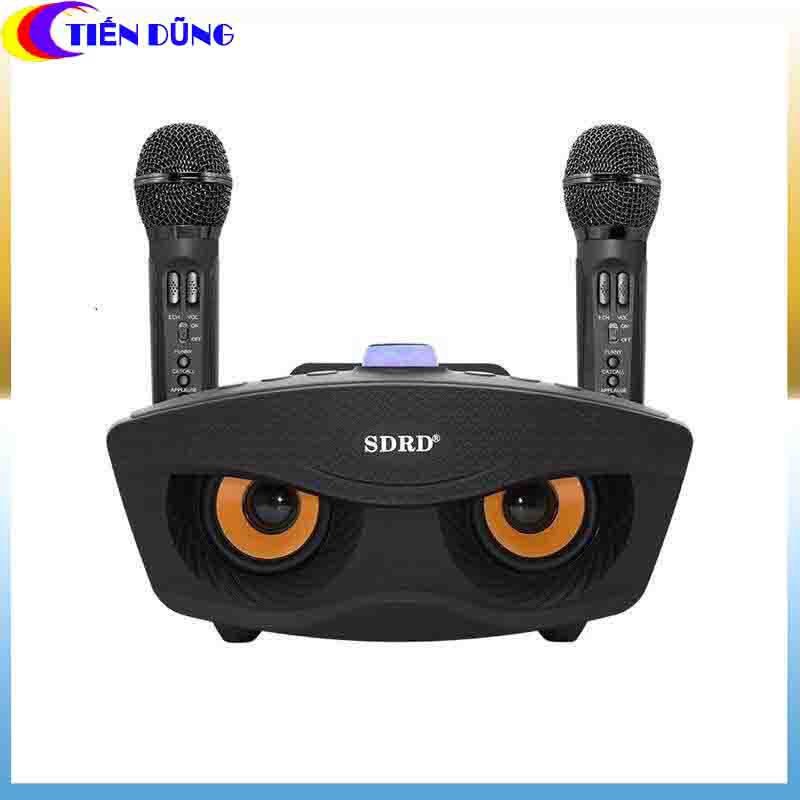 [Mã ELHACE giảm 4% đơn 300K] Loa Karaoke Bluetooth SD 306 Kiểu Dáng Cú Mèo Tặng Kèm 2 Micro- Loa karaoke nhỏ gọn