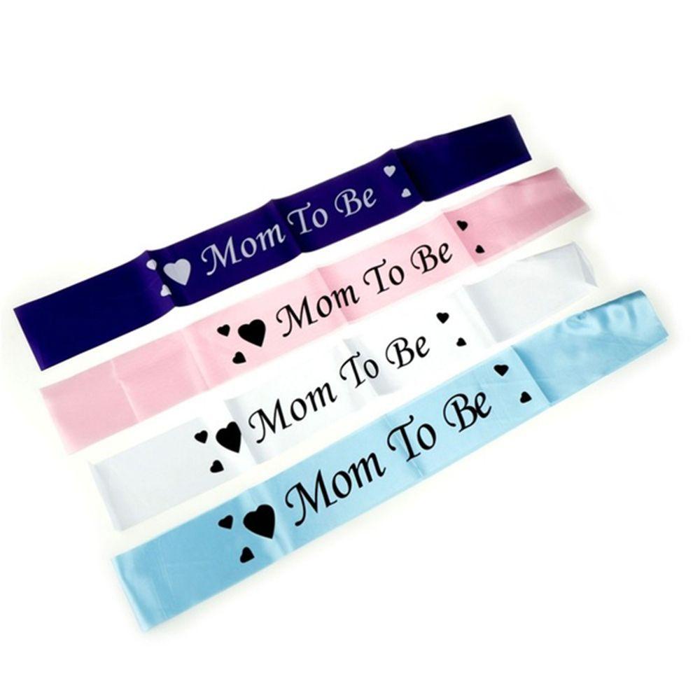 GOGOUP Băng Đeo Chéo Màu Xanh Dương Hồng In Chữ Mom To Be Dành Cho Bé Trai Và Bé Gái