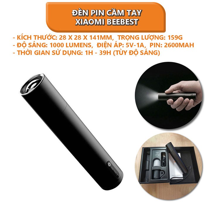 Đèn pin cầm tay siêu sáng xiaomi beebest