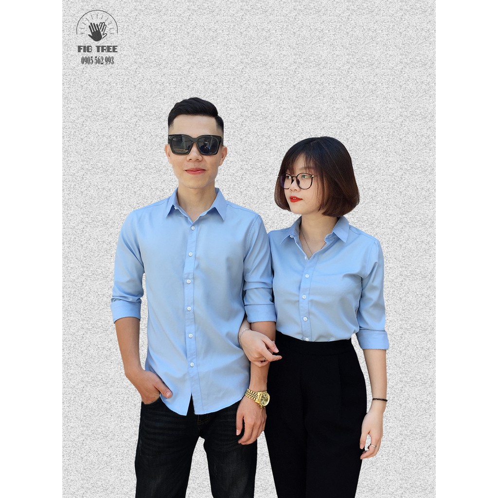 SƠ MI ĐÔI TRƠN MÀU FORM ĐẸP 330K/ CẶP