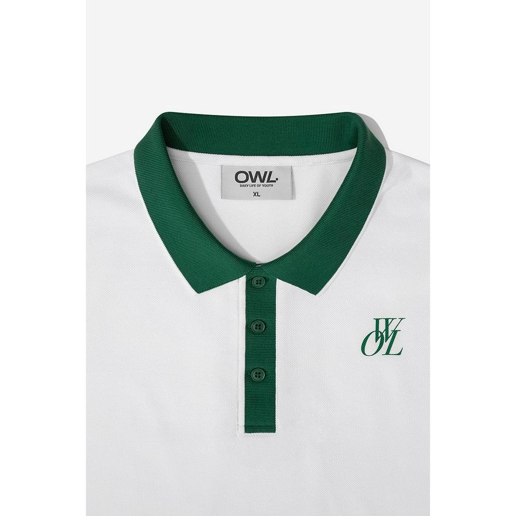 Áo polo Owlbrand Interlock/ Trắng